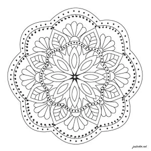Simple Mandala en forme de fleur