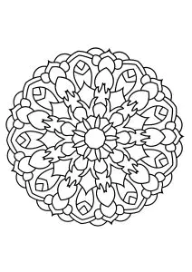 Mandala et traits épais