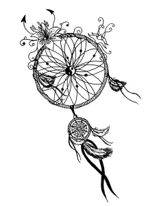 Mandala a telecharger et colorier attrape reve