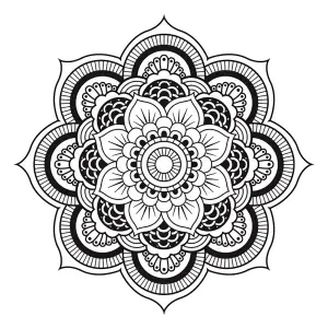 Mandala a telecharger et colorier fleur