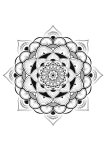 Rosace florale en demi cercle