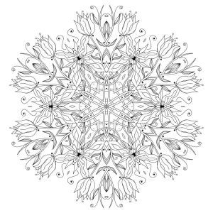 Mandala fleurs elegantes par Epic22