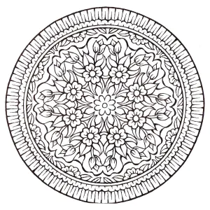 Mandala fleurs vintage