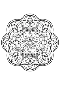 Mandala tiré d'un Livre de Coloriages pour adultes gratuit