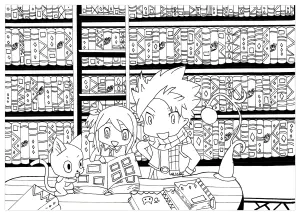 Coloriages de complexes Chibi à imprimer pour adultes
