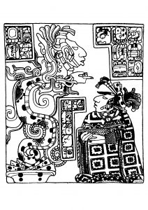 Coloriage art maya british museum 5
