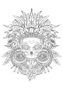 Crane Azteque Noir Et Blanc
