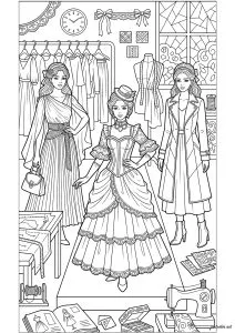 Backstage Couture avec trois mannequins aux styles différents