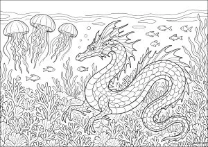 Dragon des mers et méduses