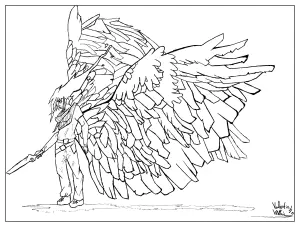 Dessin Homme Ailes Par Valentin
