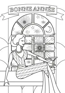 Femme Style Art Deco   Texte 