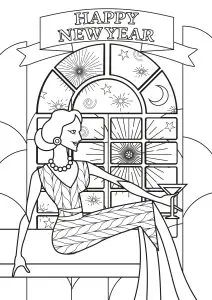 Femme Style Art Deco   Texte 