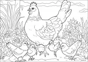 Poule Et Poussins