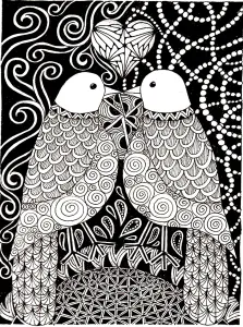 Animaux Peruches Amour