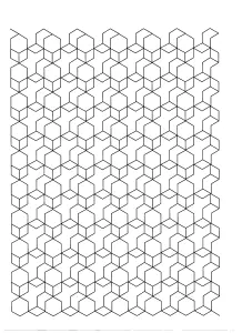 Coloriage adulte cubique Cubes