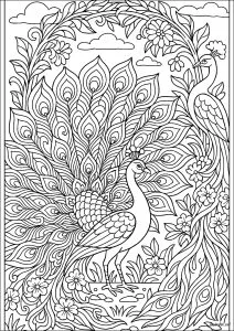 Élégance des Paons Art Nouveau