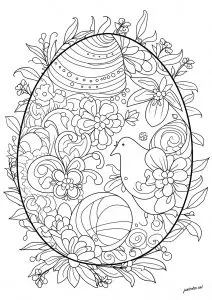 Coloriage Complexe Œuf De Pâques   3