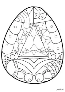 Oeuf De Pâques Aux Formes Géométriques