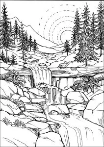 Jolie Cascade Dans La Forêt
