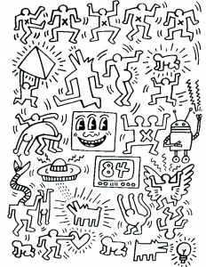 coloriage-adulte-keith-haring-7