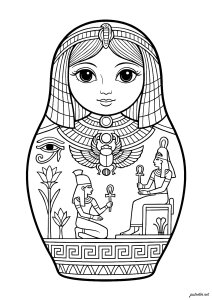 Poupée russe inspirée de l'Égypte Antique