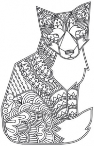 coloriage-adulte-animaux-renard