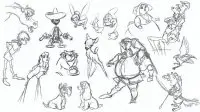 Croquis de divers personnages disney (2)