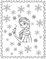 Coloriage adulte la reine des neiges