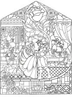 Prince Et Princesse Dans Un Coloriage Mêlant Art Nouveau Et Univers Disney
