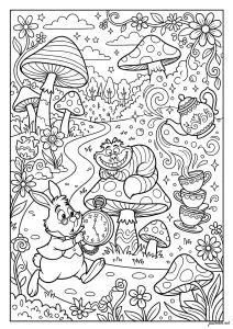 Le Lapin Blanc et le Chat du Cheshire