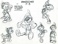 Coloriage adulte disney croquis pinocchio