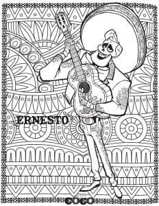 Coloriage disney coco ernesto