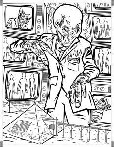 Coloriage doctor who silence