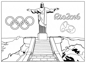 coloriage-rio-2016-jeux-olympiques-statue-christ-redempteur-rio-de-janero
