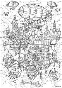 Cité flottante aux machines volantes