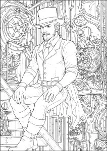 Ingénieur intriguant dans un monde mécanique