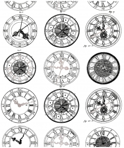 Coloriage difficile anciennes montres