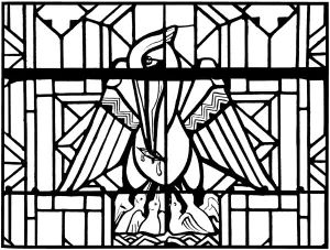 Vitrail Pelican Eglise Arthon En Retz 20es