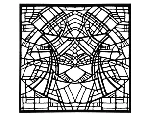 Vitrail abstrait de René Mels