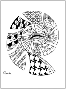 Zentangle Simple 1 Par Claudia