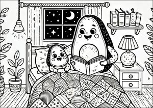 Aguacate Leyendo Un Cuento A Su Hijo
