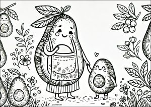 Madre Aguacate Y Su Hijo
