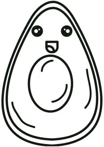Aguacate sonriente simple