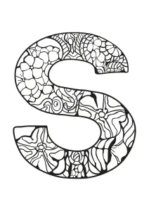 Simple dibujos para colorear gratis de alfabeto para descargar