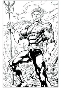 Imagen De Aquaman Para Imprimir Y Colorear