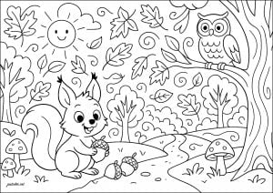 Increíble Dibujos para colorear para niños de Ardillas Dibujos para colorear de ardillas para imprimir