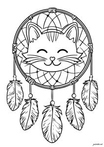 Dibujos para colorear gratis de atrapa sueños (dreamcatchers) para niños