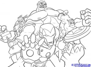 Páginas Para Colorear De Los Vengadores