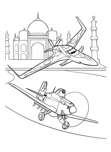 Páginas para colorear de Aviones (Disney) para niños