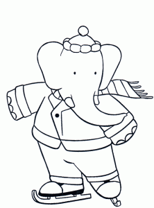 Imagen de Babar para descargar y colorear